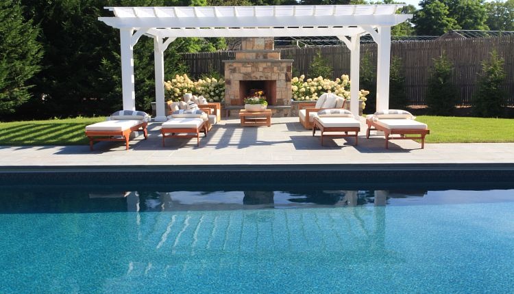 Wooden Pergola with Outdoor Seating